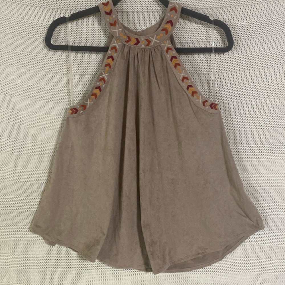 Skylar & Jade NWT Small Faux Suede Aztec Tank